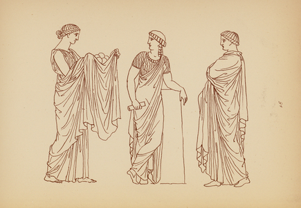 Ancient Greek Female Costume (litho)
