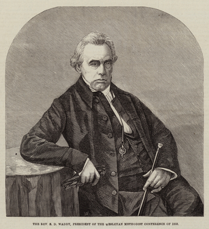 The Reverend S D Waddy, President of the Wesleyan Methodist Conference of 1859 (engraving)