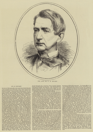 The Late Mr W H Seward (engraving)