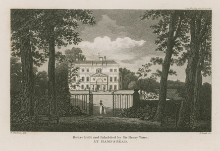 House built and inhabited by Sir Henry Vane at Hampstead (engraving)