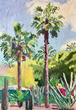 Garden palms, 2019 (oil on board)