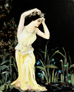 Lady by Pool (after Lenoir) 2014 (acrylic on canvas)