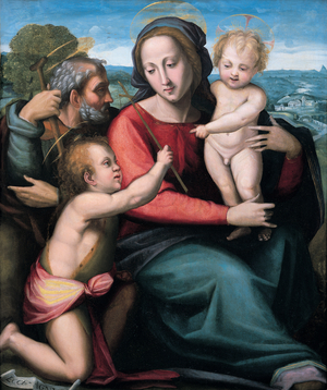 Holy Family with St. John the Baptist, 1530-39 (oil on panel)