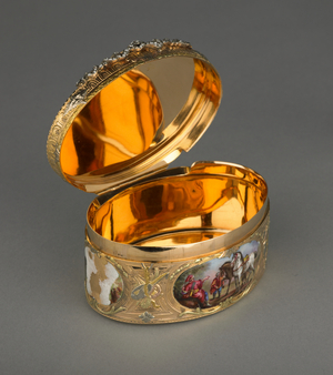 Snuff box, c.1765-75 (gold, diamonds & enamel)