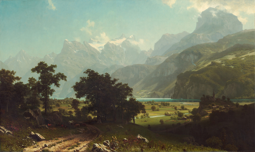 Lake Lucerne, 1858 (oil on canvas)