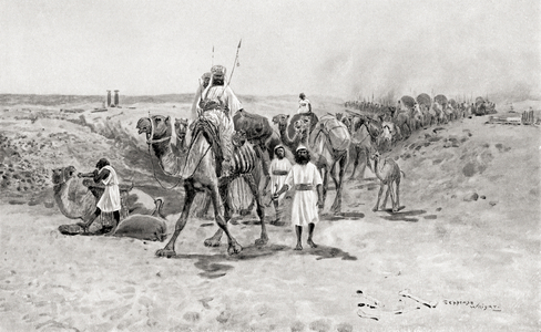 Solomon sends gifts to Hiram I, the Phoenician king of Tyre, from Hutchinson's History of the Nations, pub.1915