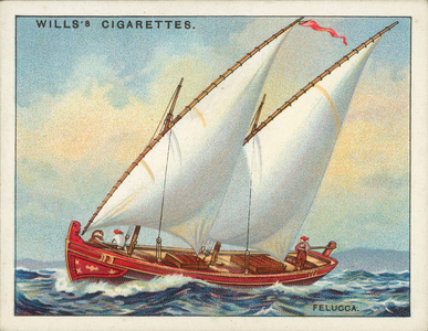 Rigs of Ships: Felucca (colour litho)