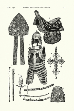 German Renaissance ornament (litho)