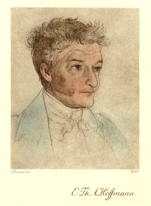 ETA (Ernst Theodor Amadeus) Hoffmann (hand-coloured etching)