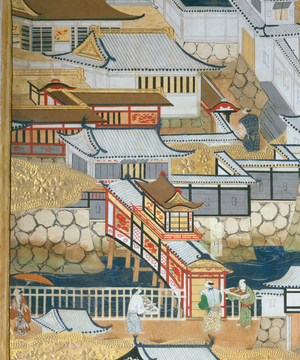 Osakazu Byobu - Japanese eight-panel folding screen (painting)