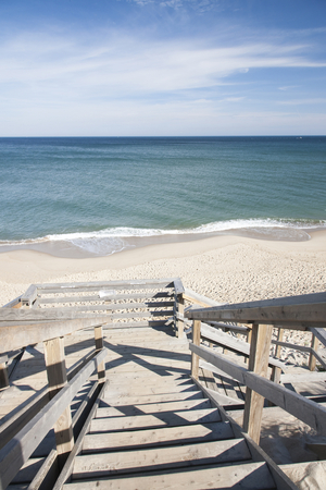 Wooden Steps at Nauset Light Beach in Cape Cod, Boston, USA (photo)
