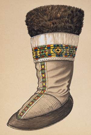 Traditional Eskimo Boots (w/c on paper)
