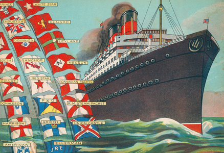 House Flags of Passenger Steamship Lines (colour litho)