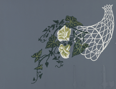 Cornucopia (Slate Grey, White, Green), 1938 (colour litho)