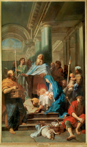 The presentation of Jesus (painting on canvas)