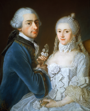 Portrait of a Married Couple, 1752 (pastel on paper)