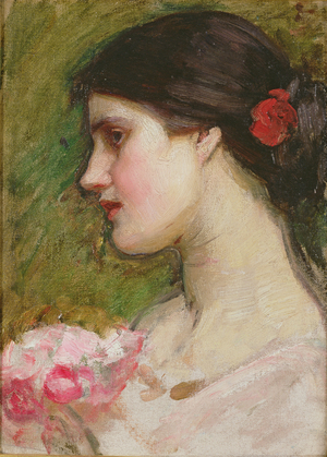 Camellias, c.1880 (oil on artist's board)