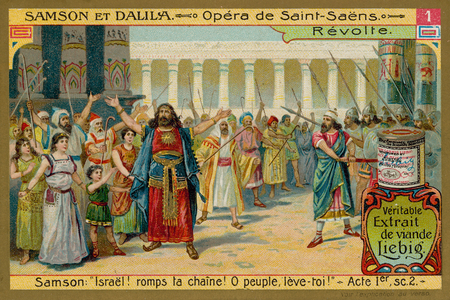 Samson Urges the Israelites to Free Themselves (chromolitho)