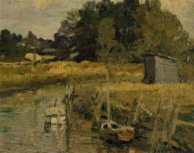 Autumn on the Arun, 1958 (oil on canvas)