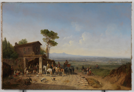 An Osteria near Rome, c.1845 (oil on canvas)