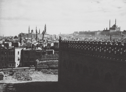 Egypt: Cairo, View from Ibn Tulun (b/w photo)