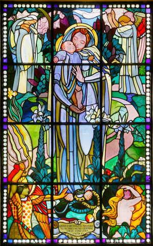 Maurice Denis museum, Saint Germain en Laye, France, Maurice Denis, Virgin and child stained glass (stained glass)