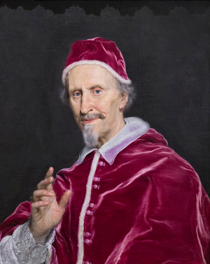 Portrait of Clement IX Rospigliosi in benediction, 17th century (painting)