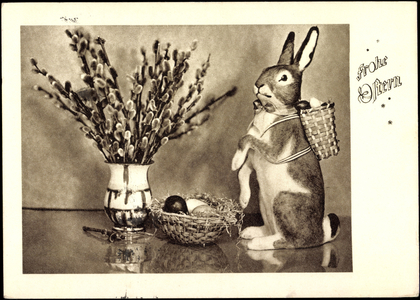 Happy Easter Easter Bunny Figurine Easter Egg Kitten
