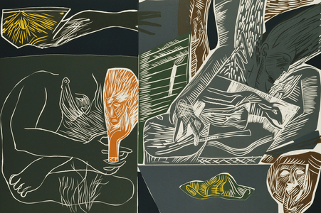 Dedalus, 1984 (linocut printed in colours on wove paper)