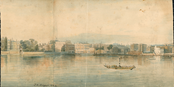 Panorama of River Thames, North Side, in 13 parts (w/c on paper)