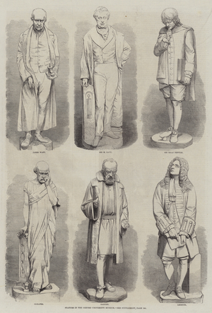 Statues in the Oxford University Museum (engraving)