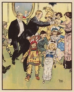 The fancy-dress ball (colour litho)