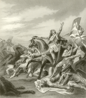 Battle of Tolbiacum, 496 (engraving)