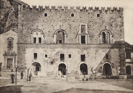 Taormina, Palazzo Corvaia (b/w photo)
