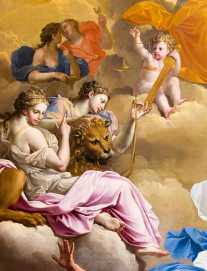 Painted ceiling, Parlement de Bretagne, Rennes, Ille et Vilaine, France (photo)
