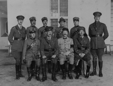Officers of Different Nationalities Together, 1916 (b/w photo)
