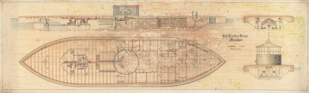 U.S. Iron Clad Steamer Monitor, 1862 (architectural drawing)
