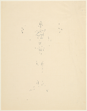 Figure with Arms Raised, c.1951 (pen & ink on letter paper)