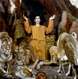 Daniel in the Lion's Den, 2006 (oil on canvas)