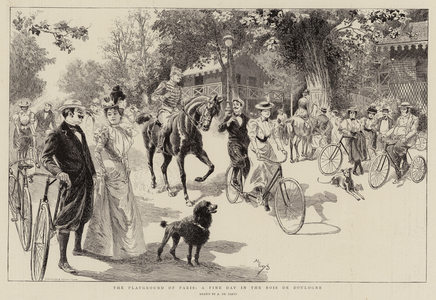 The Playground of Paris, a Fine Day in the Bois de Boulogne (engraving)