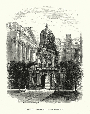 Gate of Honour, Caius College (engraving)