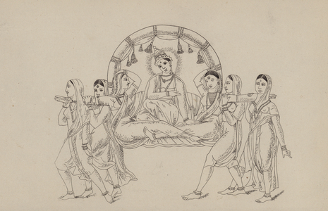 Krishna and Gopis (engraving)