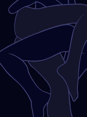 Blue Legs, 2025 (digital art)