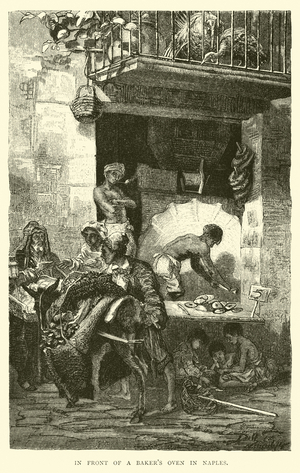 In front of a Baker's Oven in Naples (engraving)
