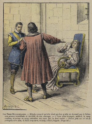 Les Trois Mousquetaires by Alexandre Dumas (colour litho)