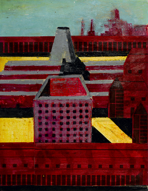 Study for Modena Cemetery, 1972 (marker and tempera on paper)