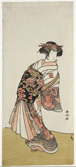 Iwai Hanshiro IV as a courtesan (possibly Agemaki) (woodblock print)
