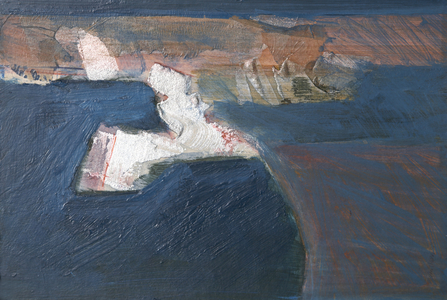 Blue Poised, 1968 (acrylic on paper)