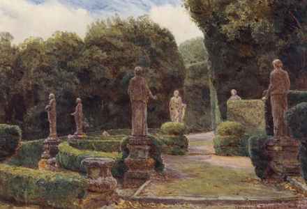 Italian Gardens: Villa Colonna (colour litho)