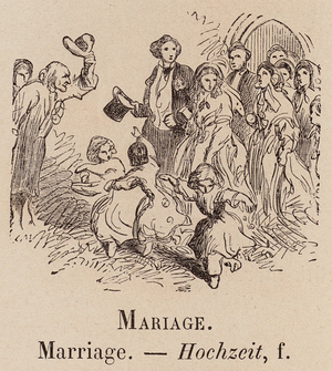 Le Vocabulaire Illustre: Mariage; Marriage; Hochzeit (engraving)